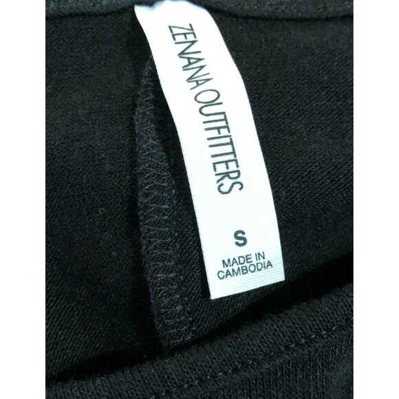 Zenana Outfitters Dress Jersey Black Pockets Womens Small 3/4 Sleeve A Line Casu - Picture 2 of 4